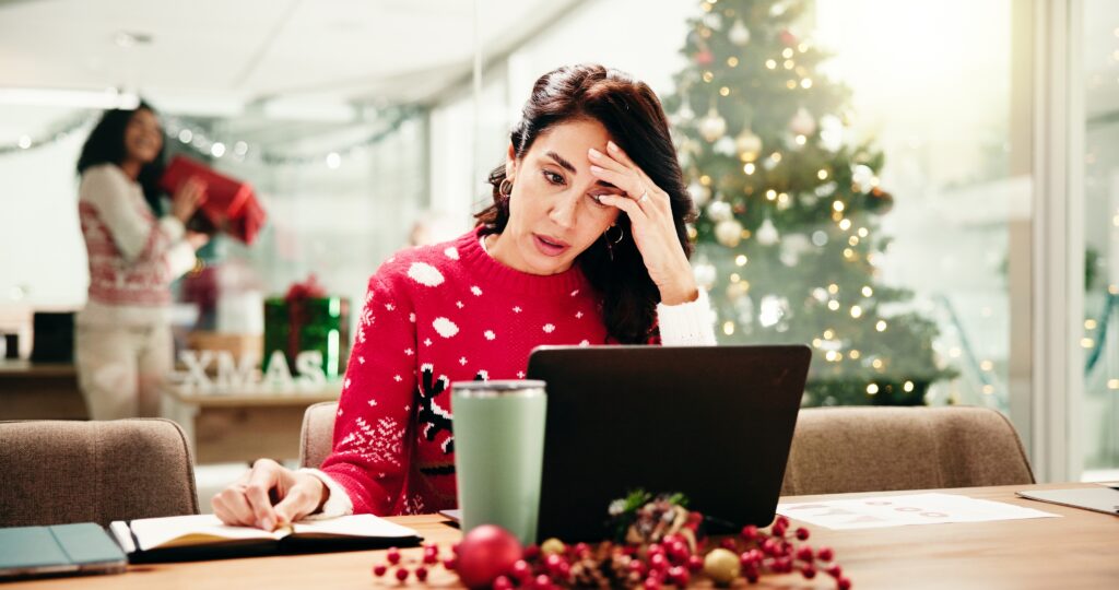 small business owner stress holiday finances